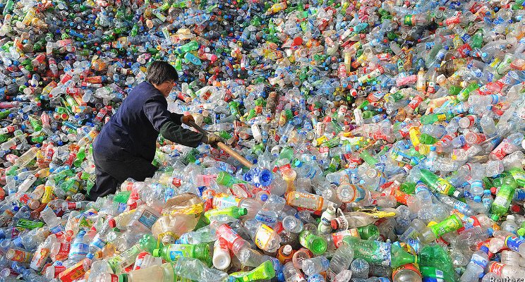 Image result for plastic recycling huge pile